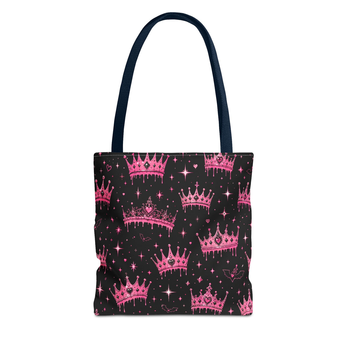 Y2K Queen Pink Crown Pattern Tote Bag