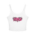 Flirt Graphic Crop Tank Top — Pink Heart Flame Design