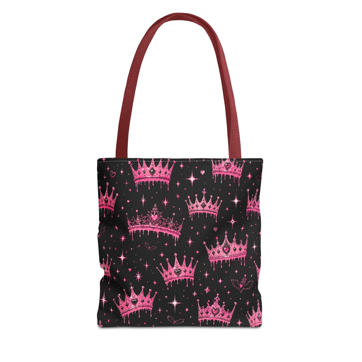 Y2K Queen Pink Crown Pattern Tote Bag