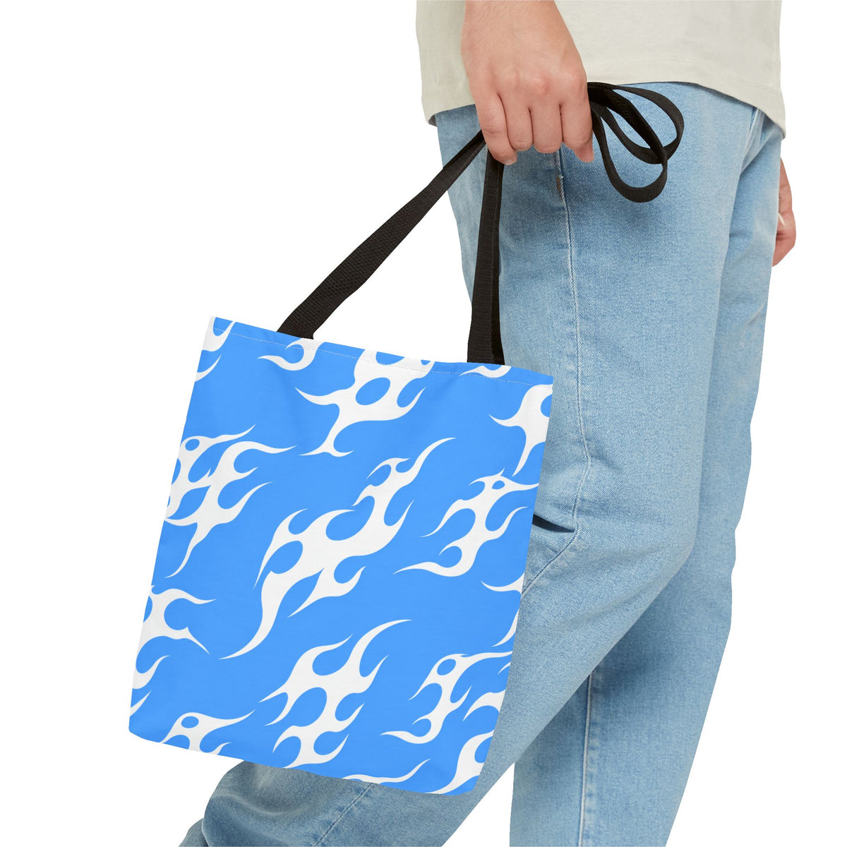 Y2K Tribal Vibes Tote Bag Blue
