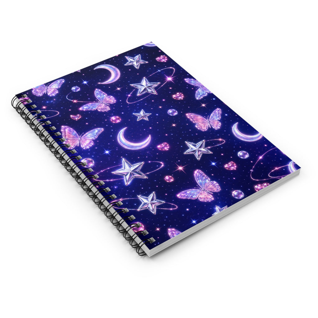 Y2k Space Spiral Notebook - Ruled Line