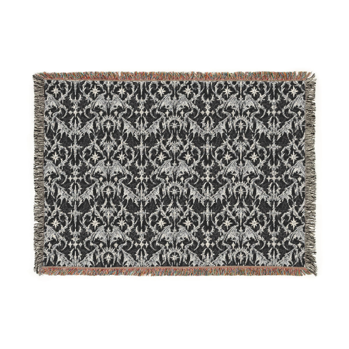 Goth Bat Woven Throw Blanket