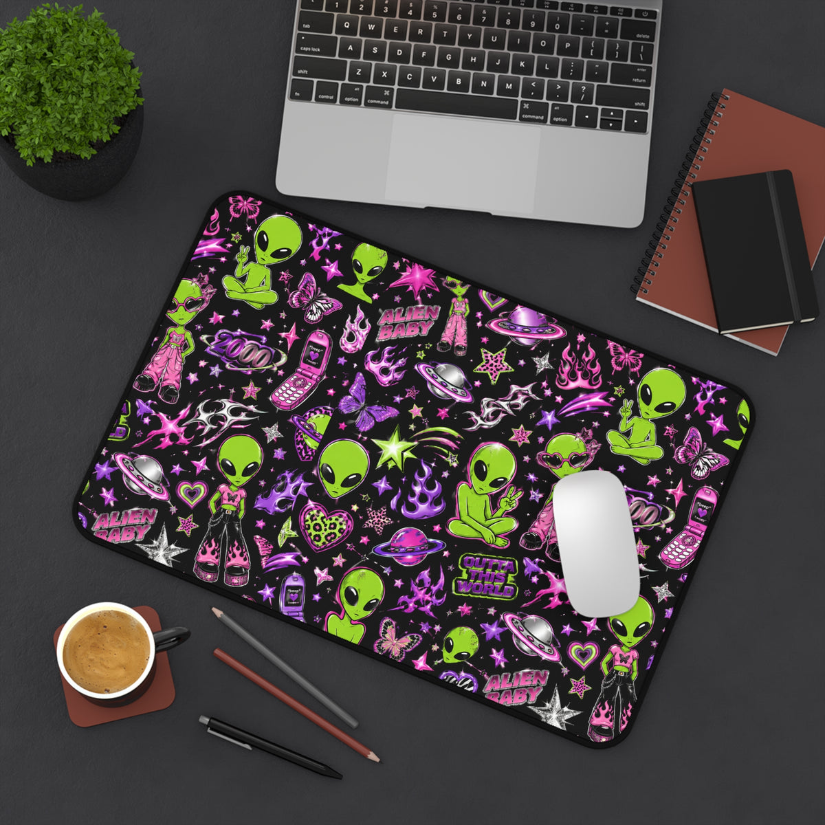 Y2K Alien Crush Desk Mat