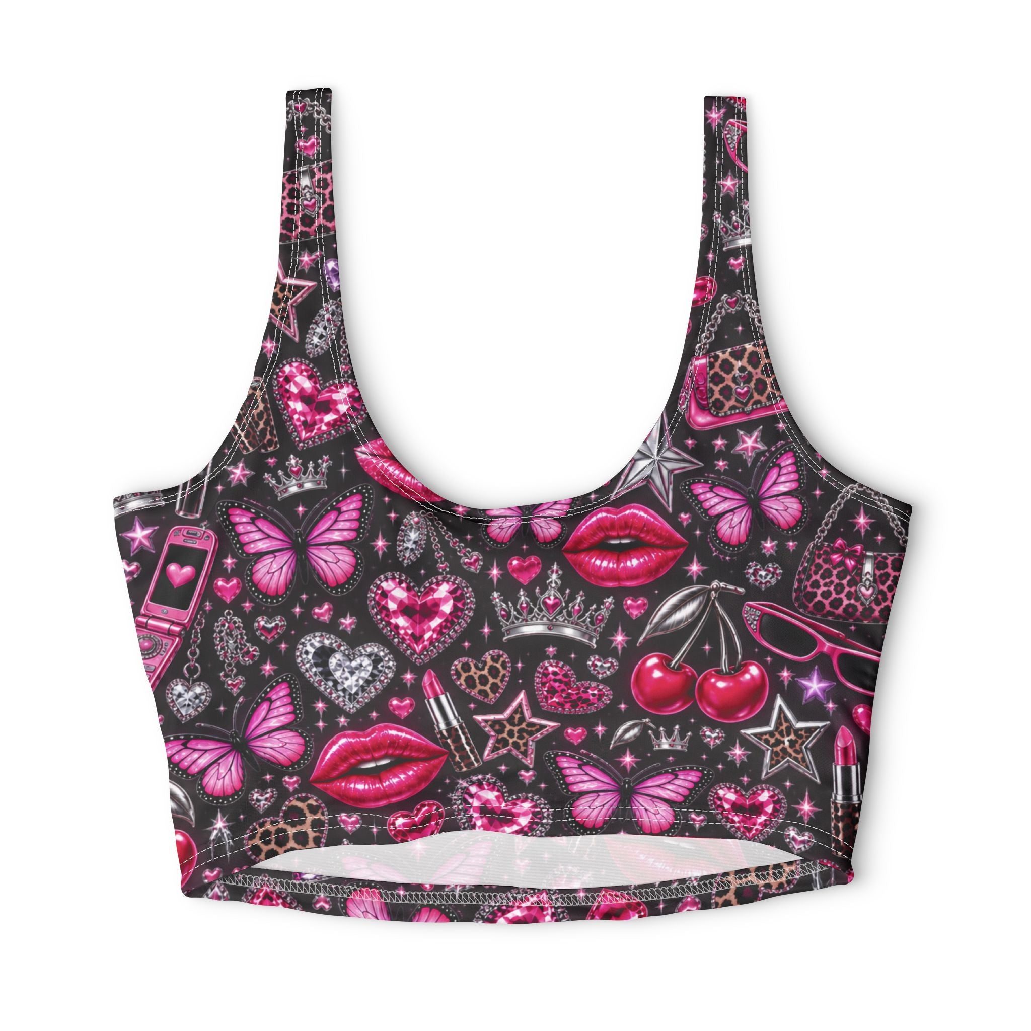 Polyester Sports Bra (AOP)