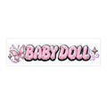 Baby Doll Bumper Sticker — Pink Glitter Butterfly Car Decal