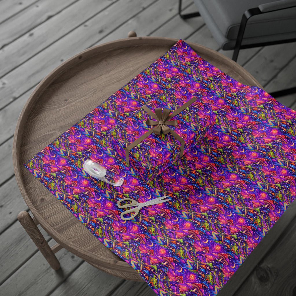 Wrapping Paper — Psychedelic Mushroom Pattern Gift Wrap