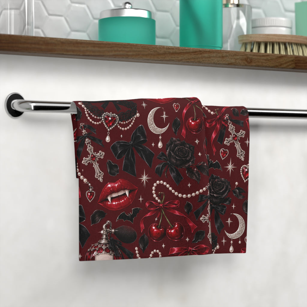 Vamped Face Towel Crimson