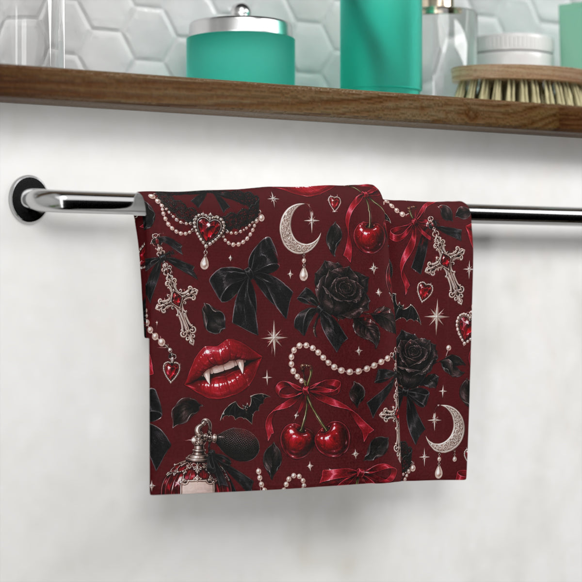 Vamped Face Towel Crimson
