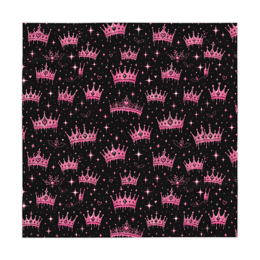 Y2K Crowned Queen Tablecloth Black