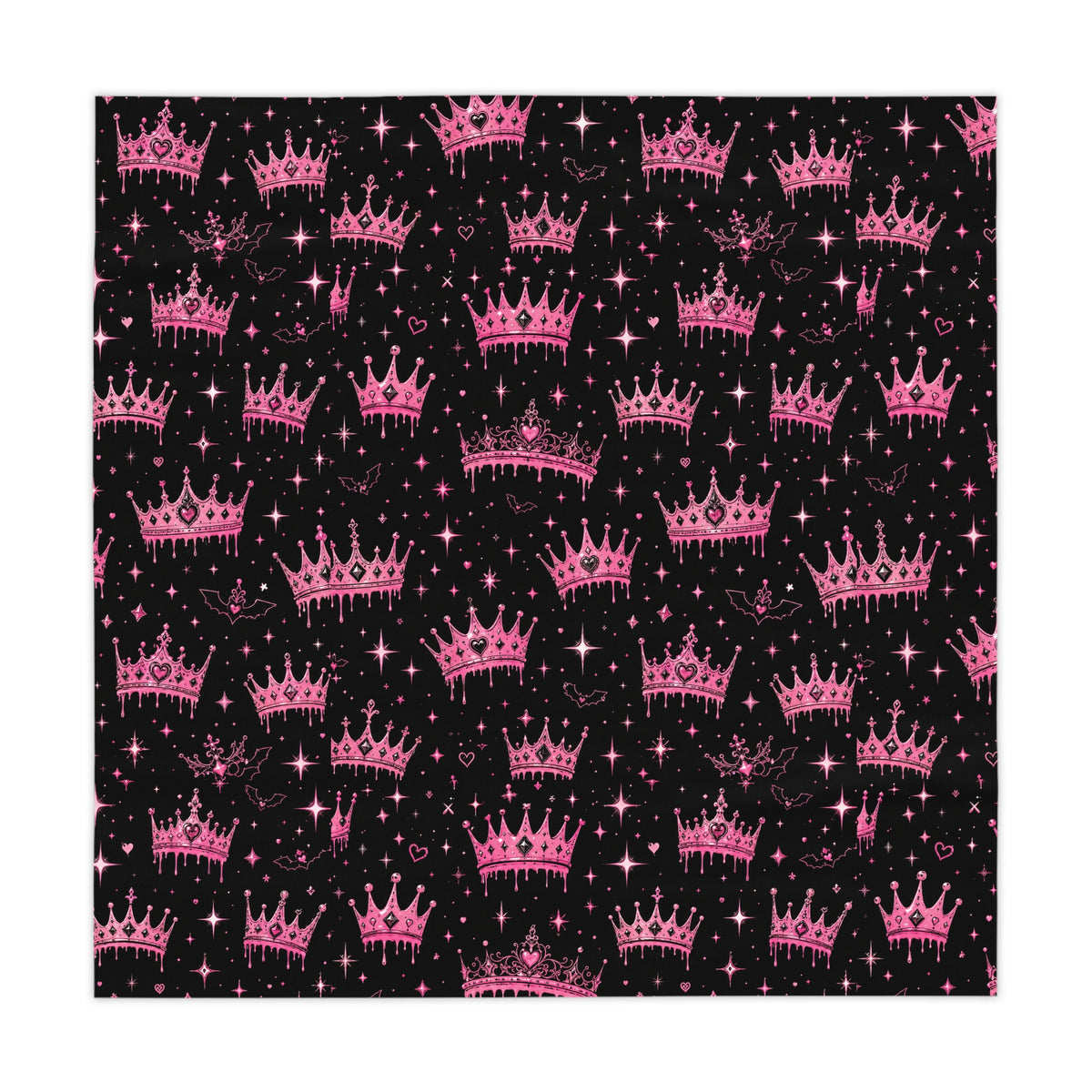 Y2K Crowned Queen Tablecloth Black