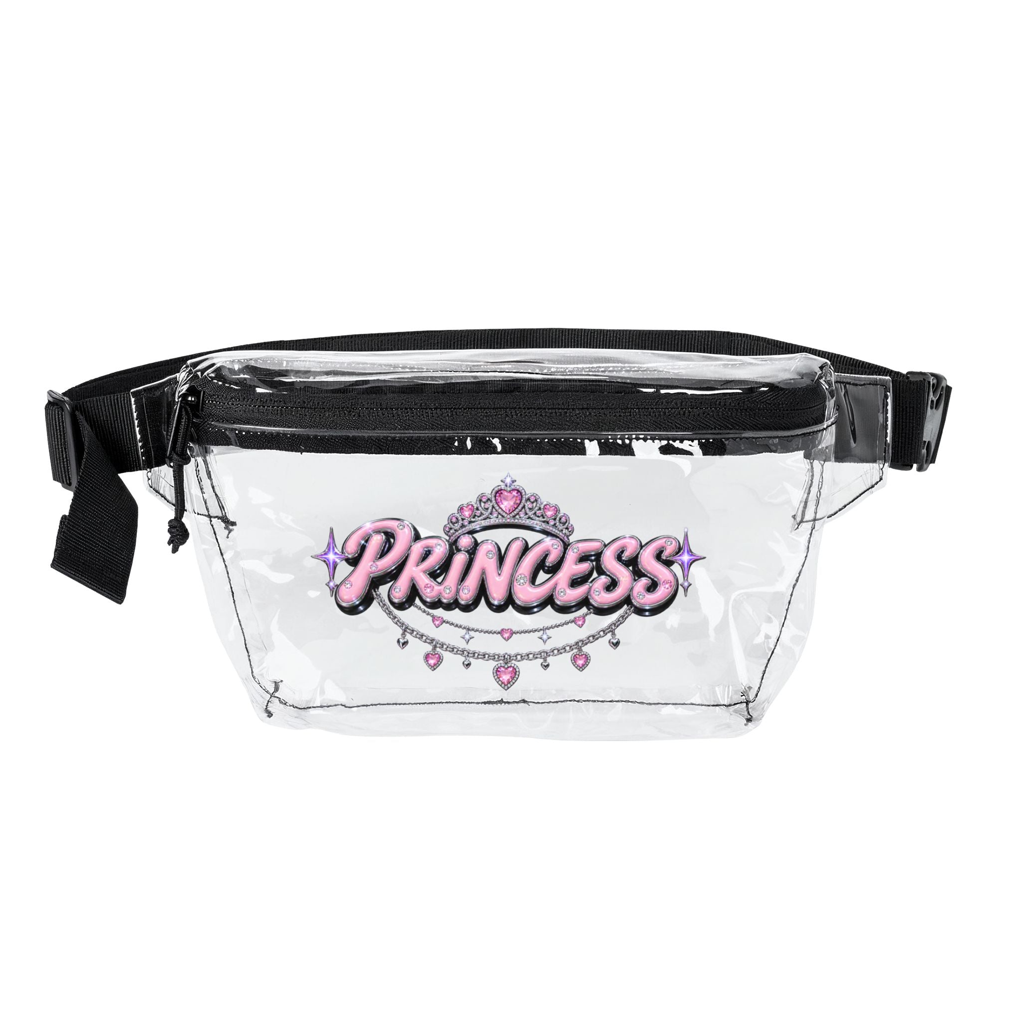 Transparent "Princess" Fanny Pack — Clear Festival Waist Bag
