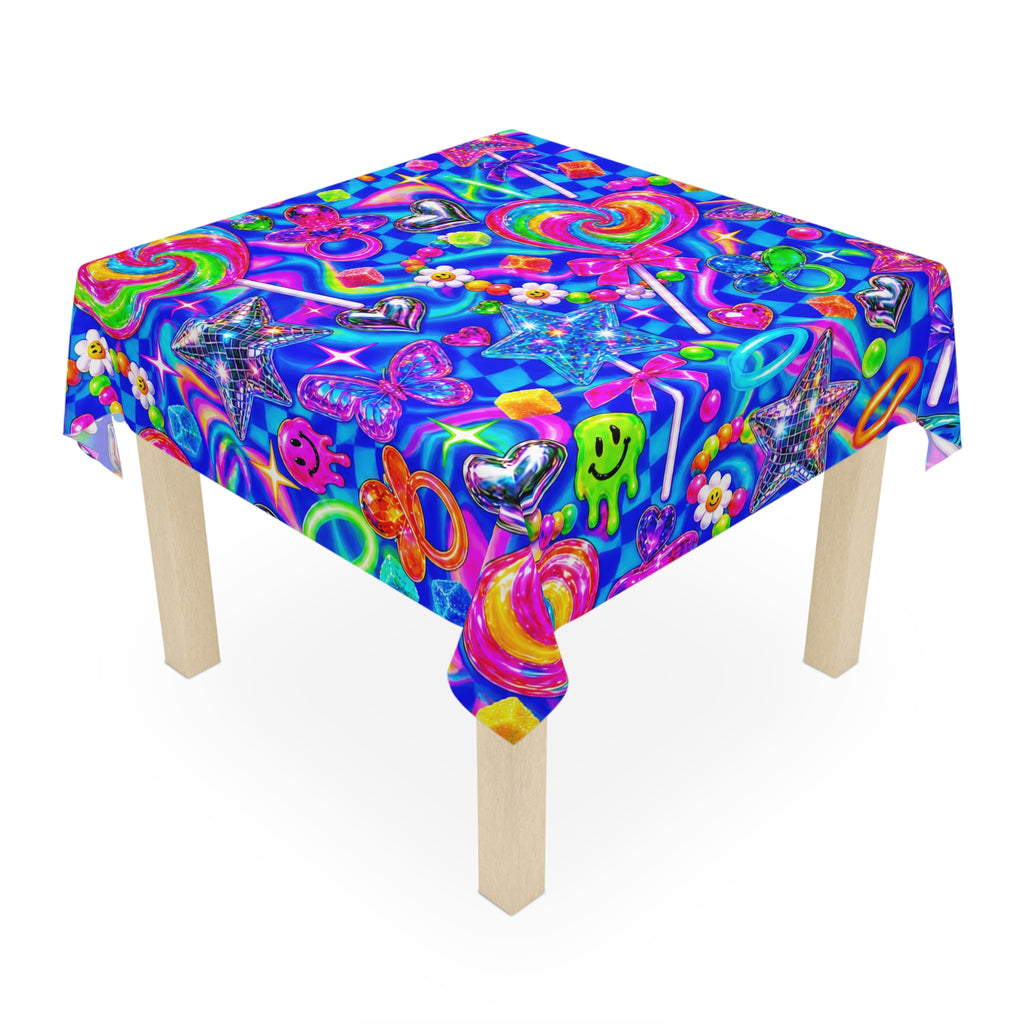 Neon Rave Grave Tablecloth Multi