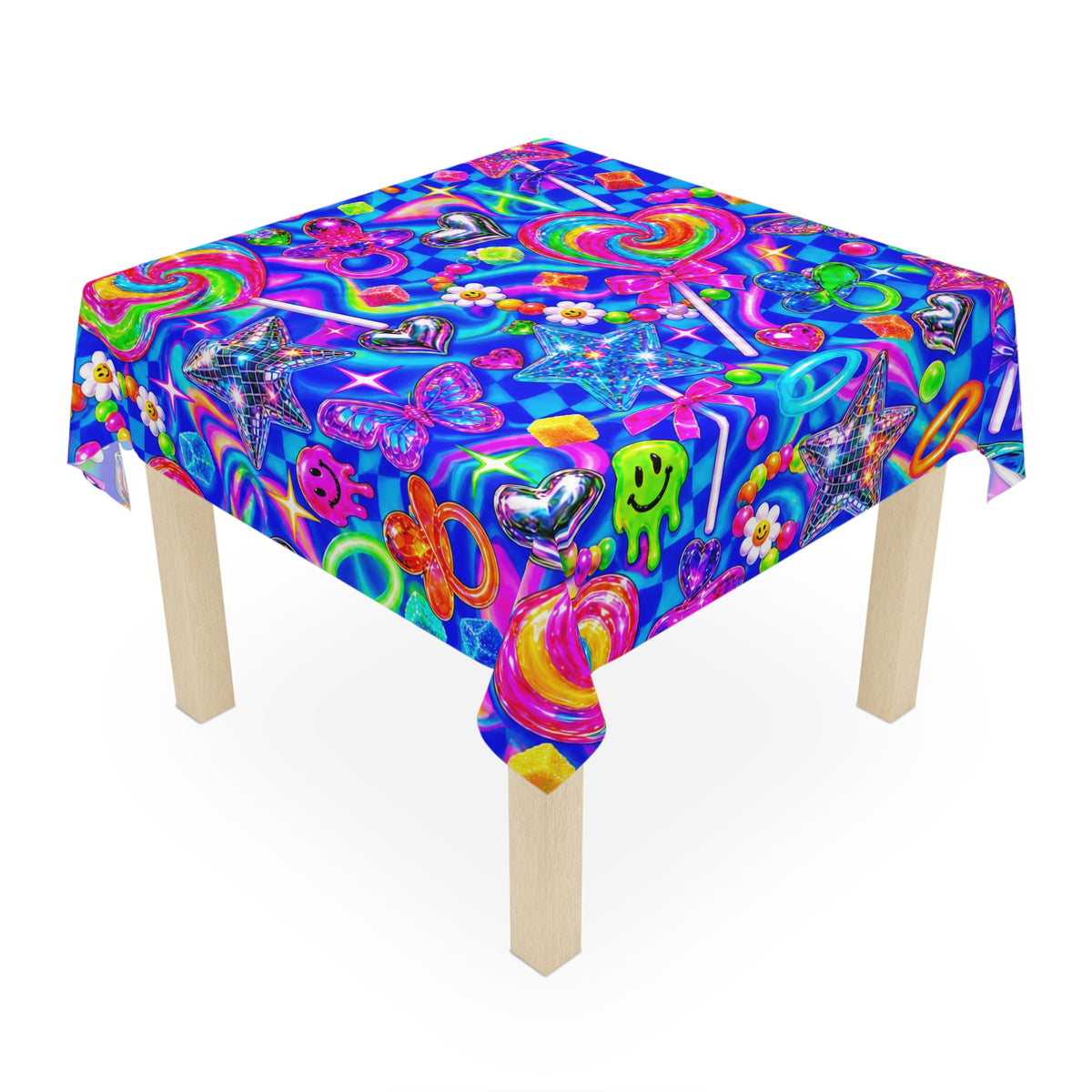Neon Rave Grave Tablecloth Multi