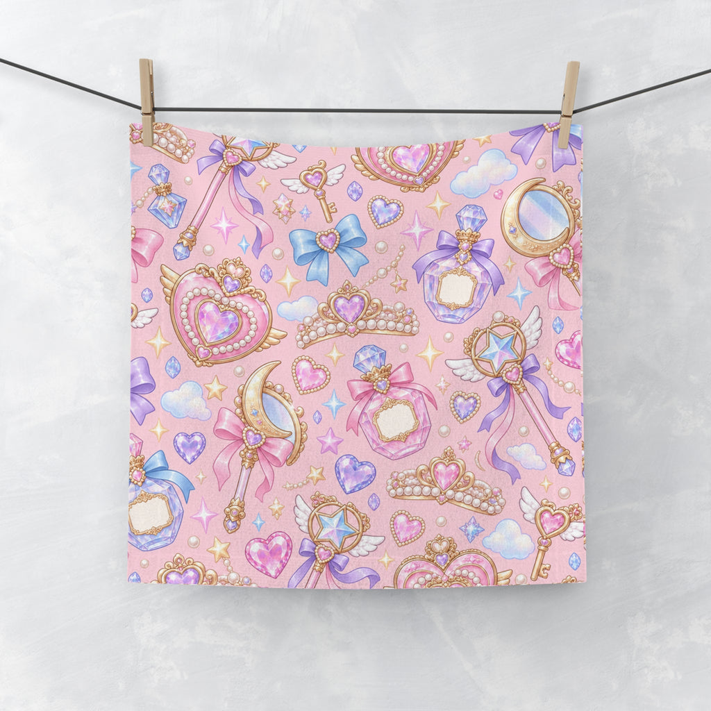 Enchanted Princess Face Towel Pink