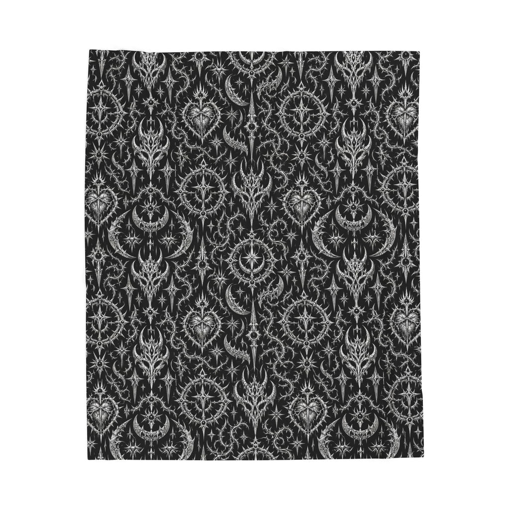 Metal Goth Velveteen Plush Blanket Black