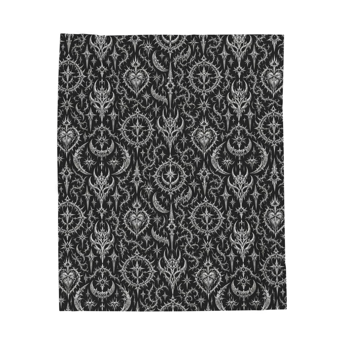 Metal Goth Velveteen Plush Blanket Black