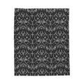 Goth Bat Velveteen Plush Blanket Black