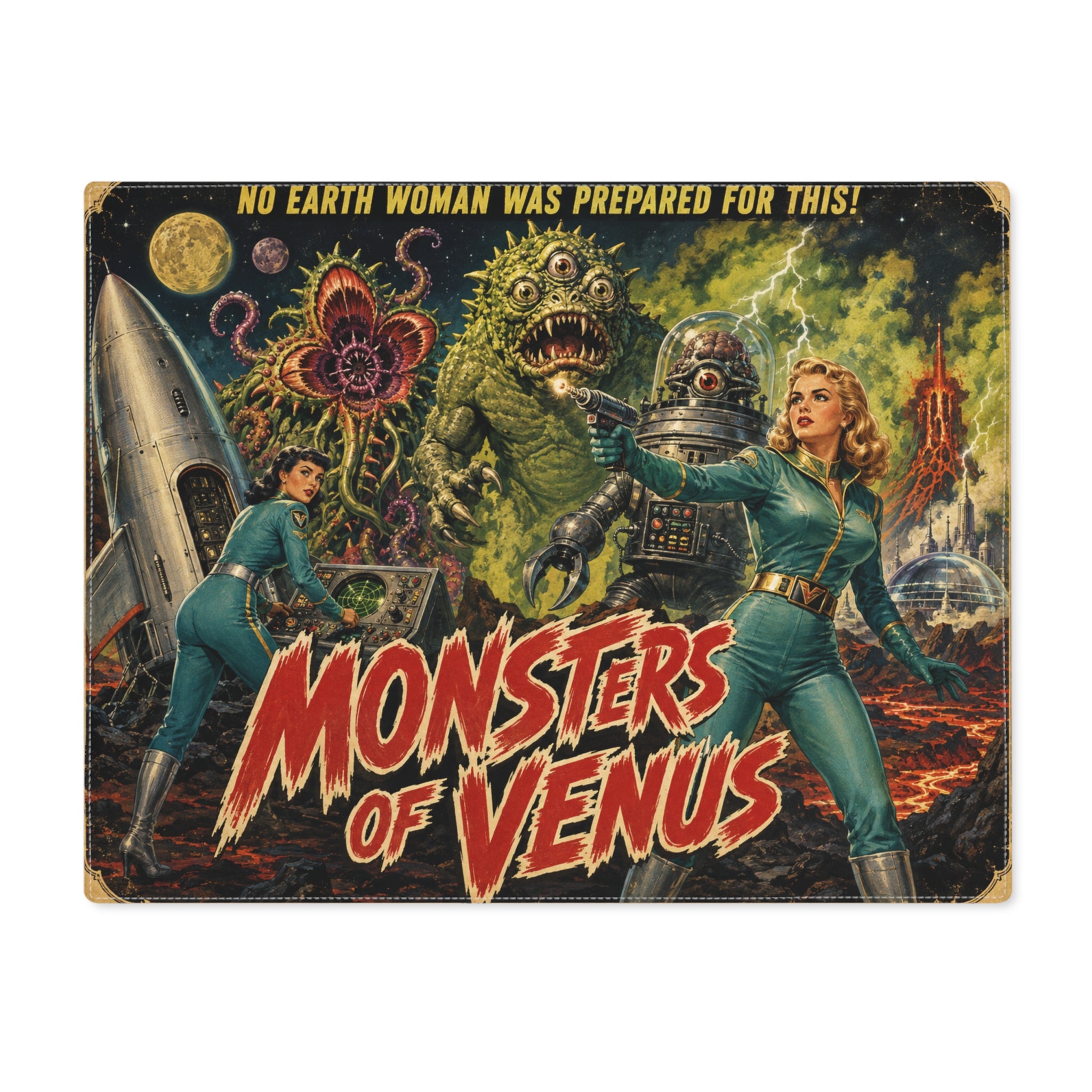 Monsters of Venus Retro Sci‑Fi Placemat
