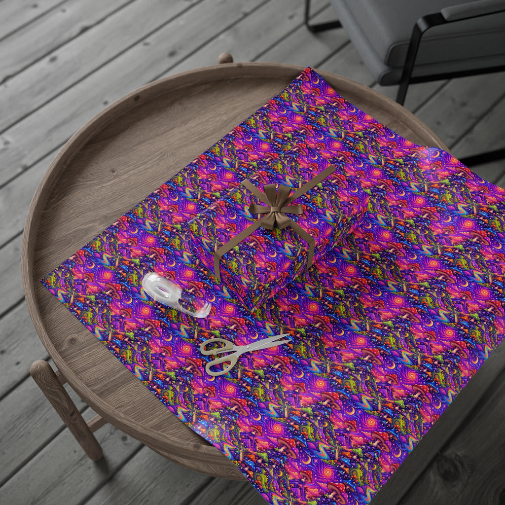 Wrapping Paper — Psychedelic Mushroom Pattern Gift Wrap