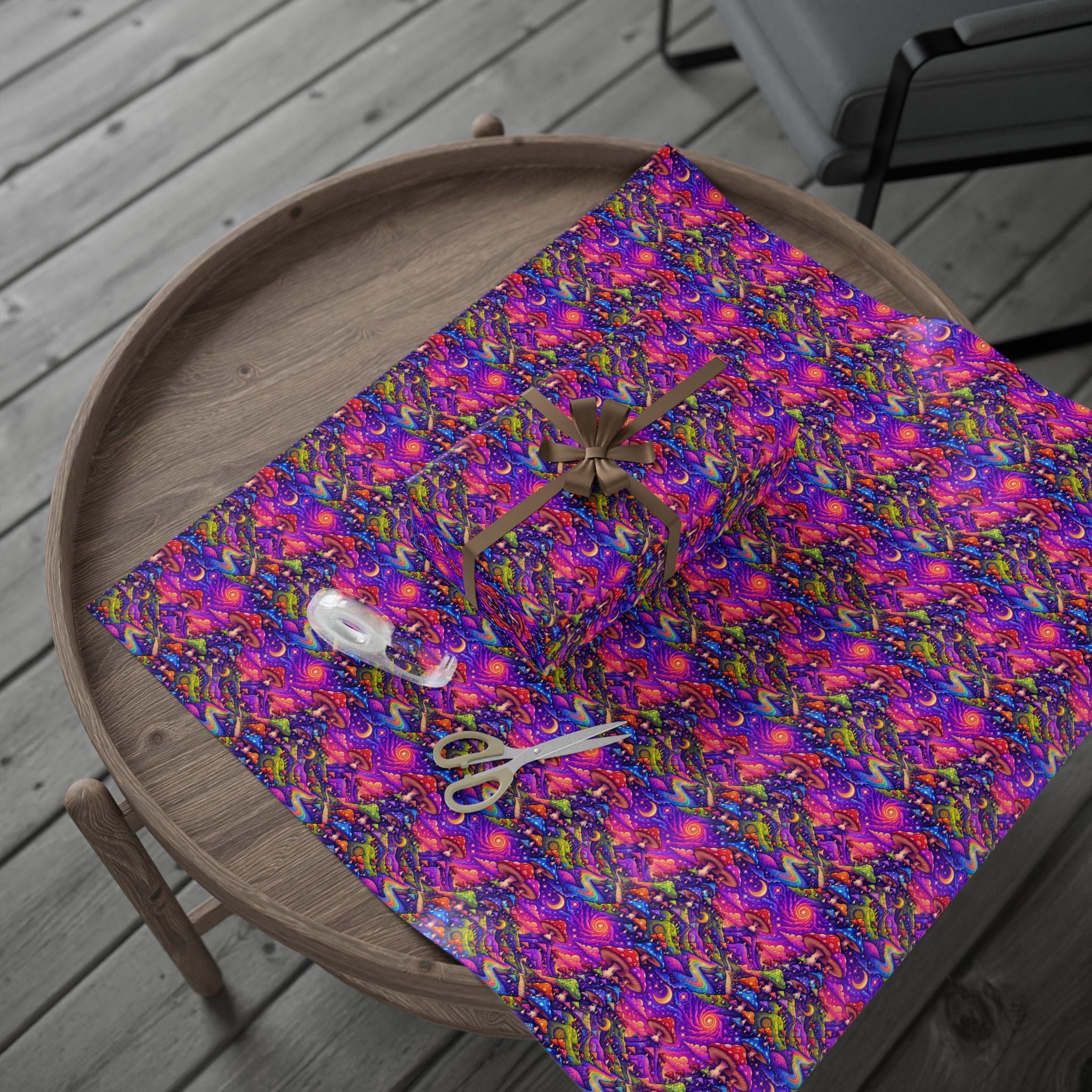 Wrapping Paper — Psychedelic Mushroom Pattern Gift Wrap