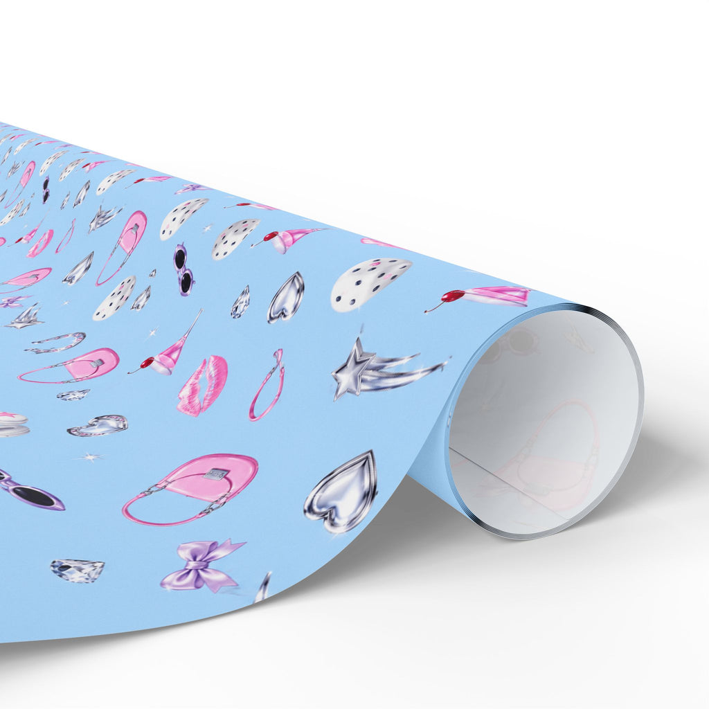 Wrapping Paper — Blue Ballet Slippers Pattern (Dance Gift Wrap)