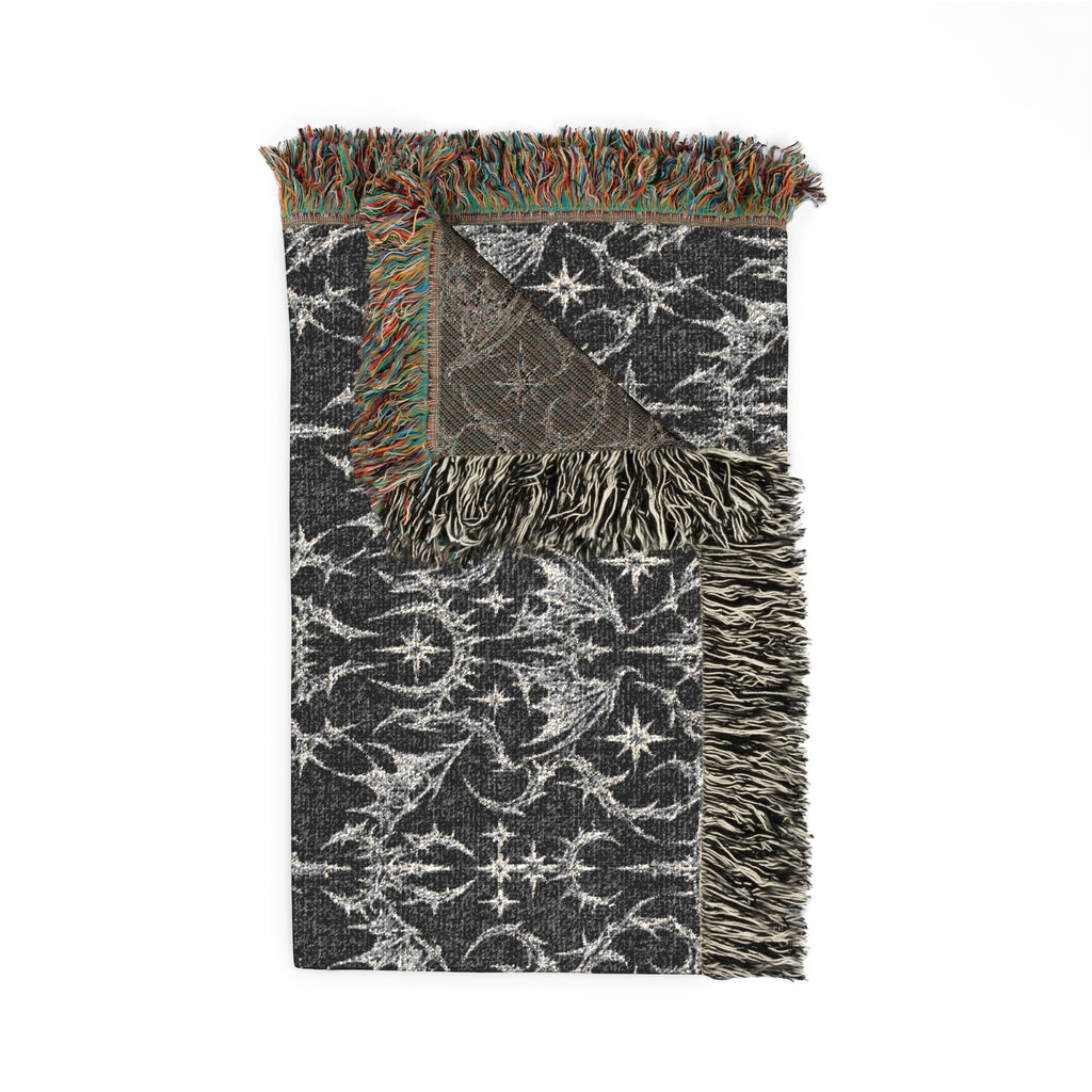 Goth Bat Woven Throw Blanket