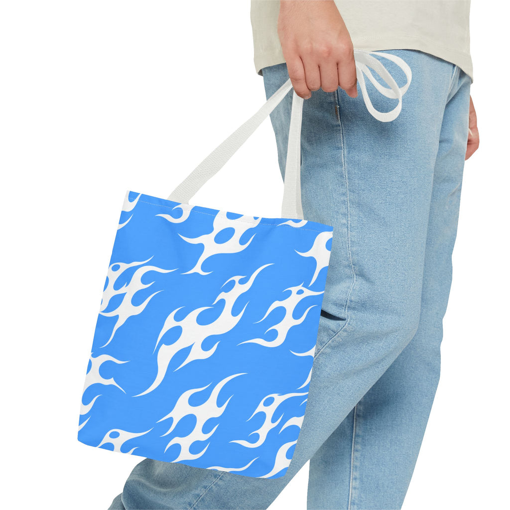 Y2K Tribal Vibes Tote Bag Blue