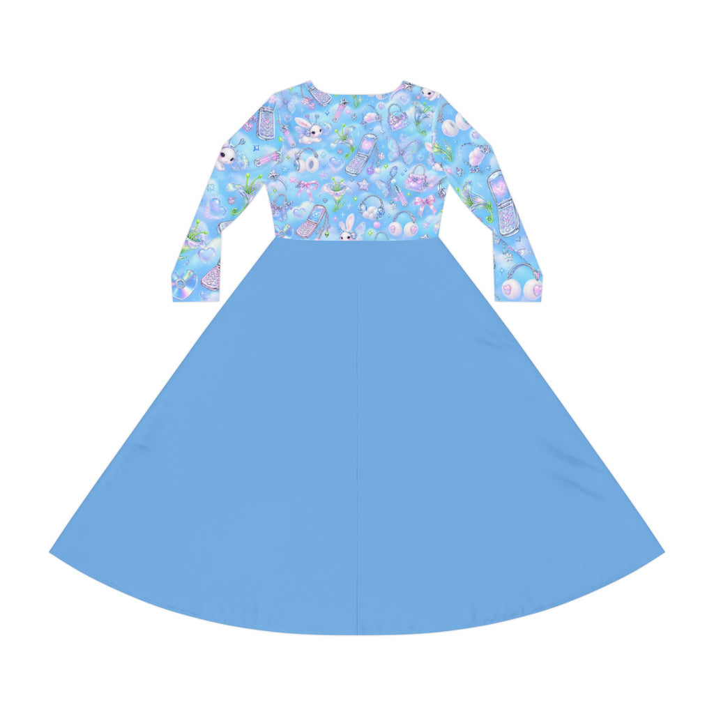 Women's Long Sleeve Dance Dress (AOP)