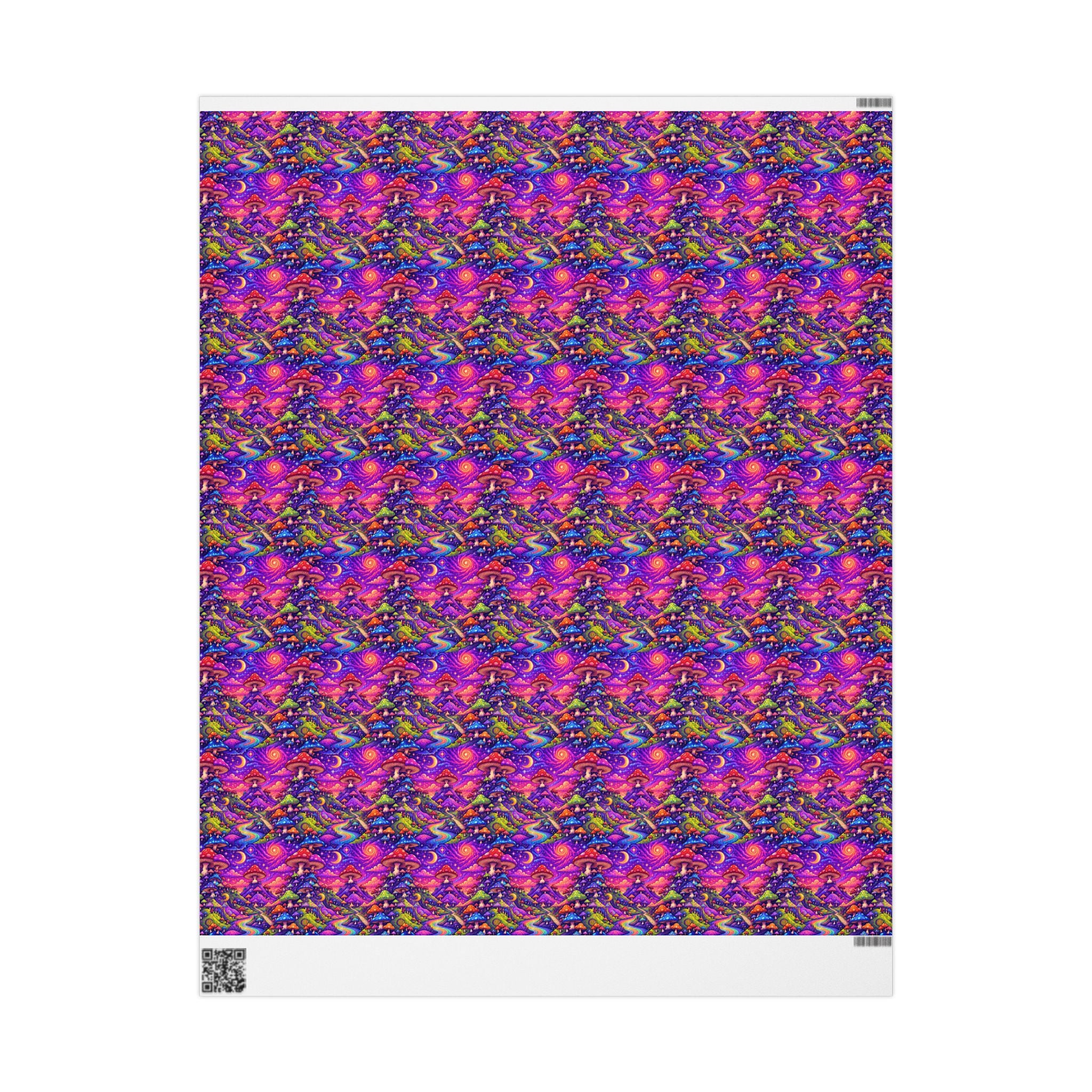 Wrapping Paper — Psychedelic Mushroom Pattern Gift Wrap