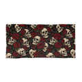 Skulls & Roses Beach Towel Black (2 Sizes)