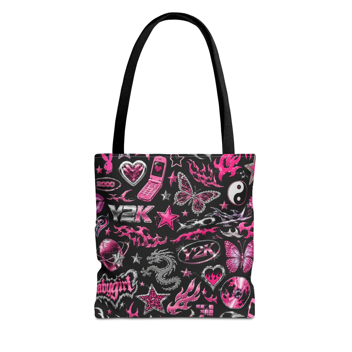 Y2K Babe Tote Bag Black