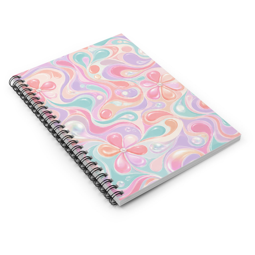 Retro Groove Spiral Notebook - Ruled Line