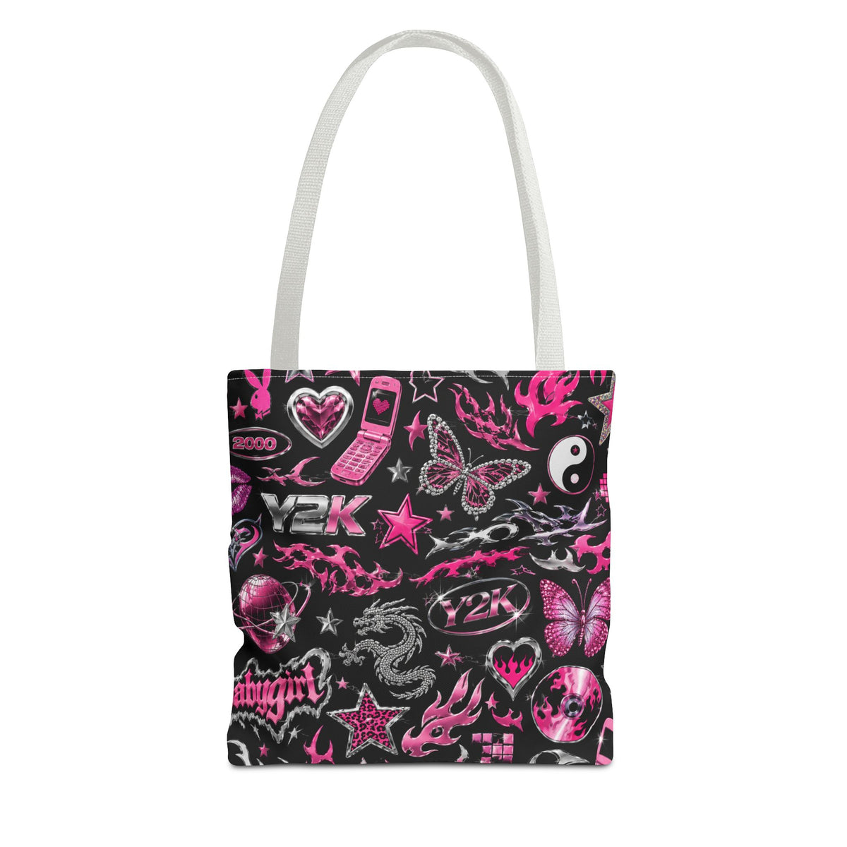 Y2K Babe Tote Bag Black