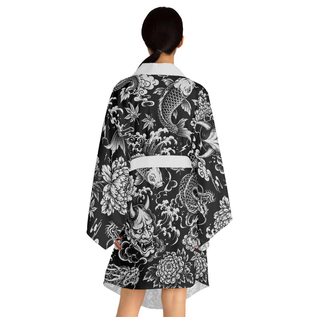 Long Sleeve Kimono Robe (AOP)