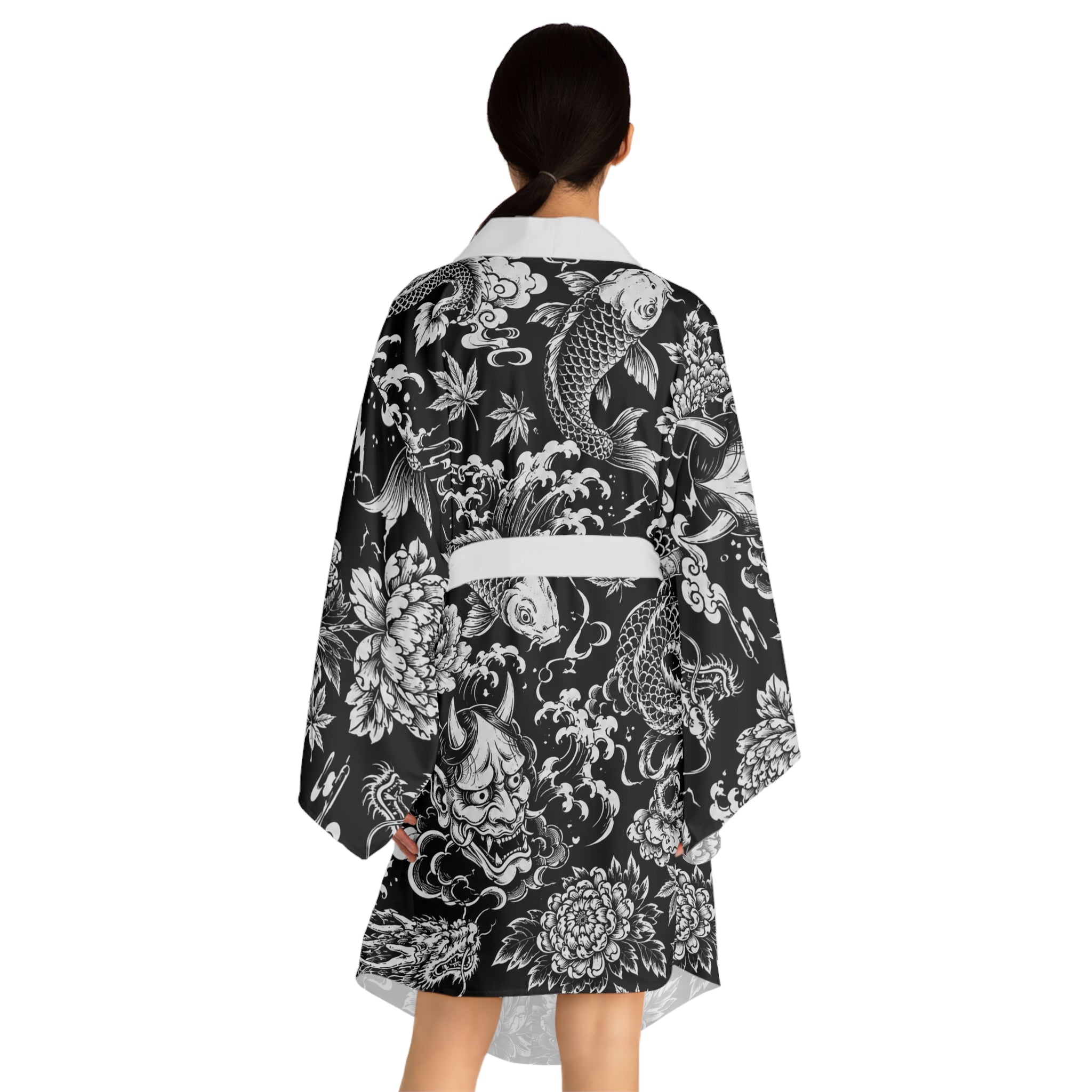 Long Sleeve Kimono Robe (AOP)