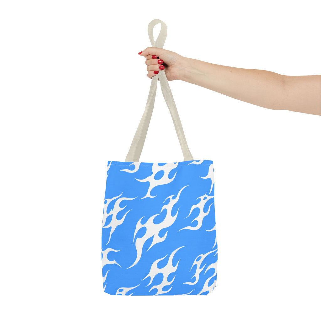Y2K Tribal Vibes Tote Bag Blue