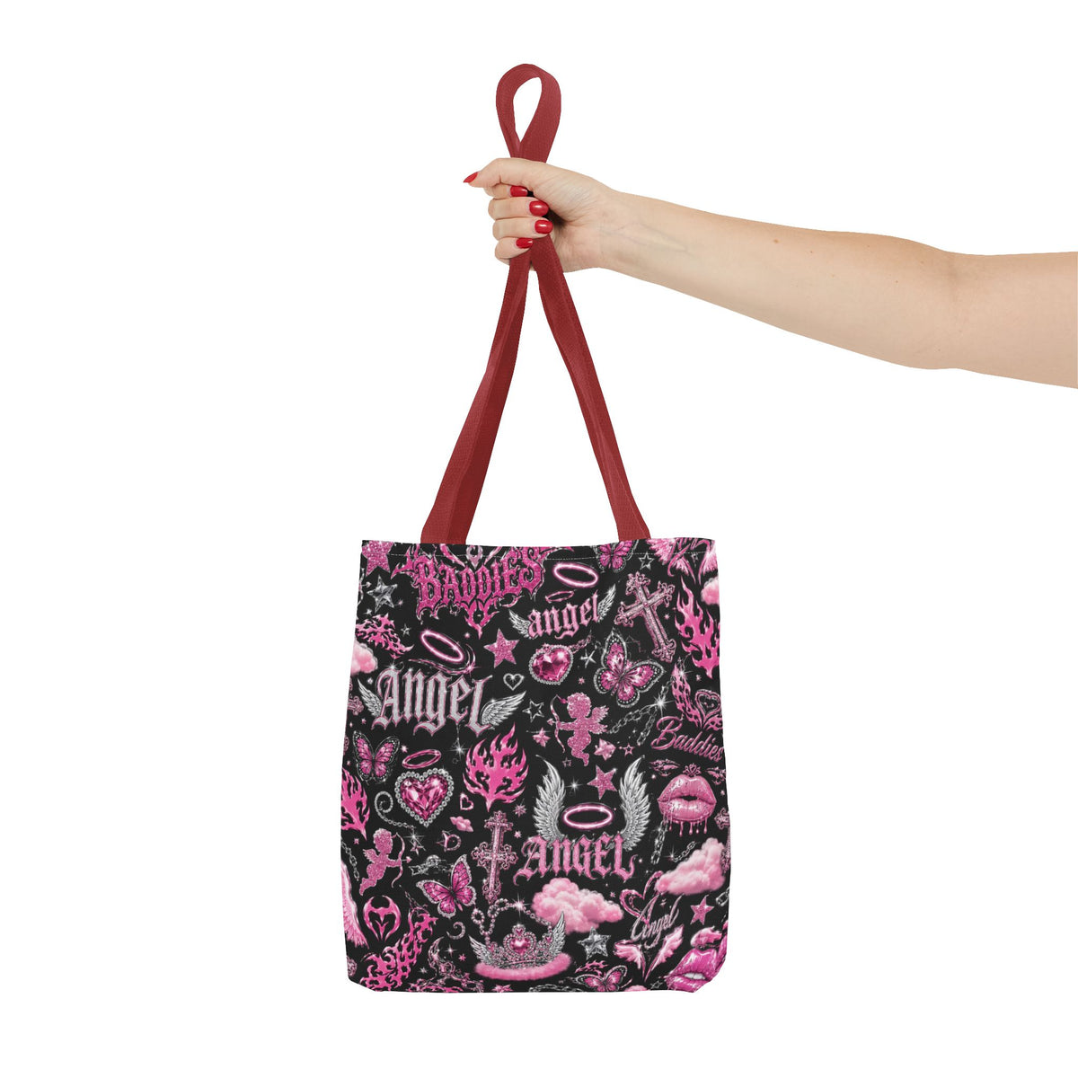 Y2K Angel Baddie Tote Bag Black