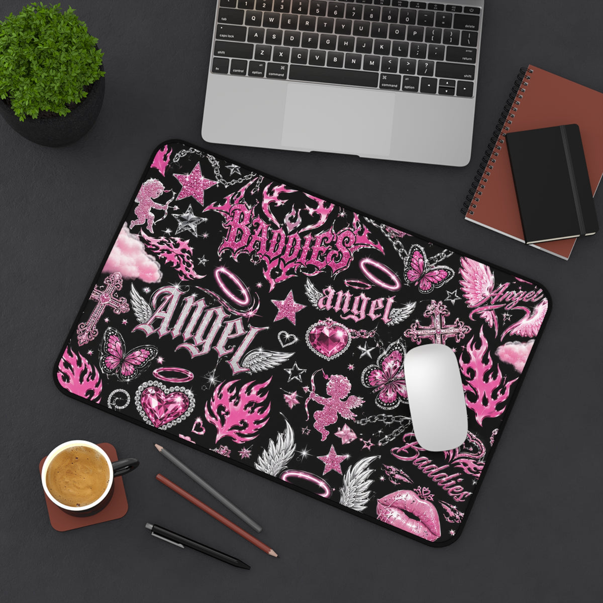 Y2K Angel Baddies Desk Mat
