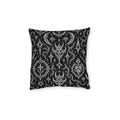 Metal Goth Square Pillow Black
