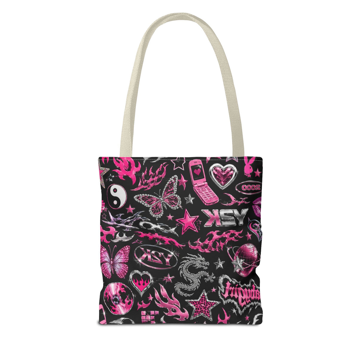 Y2K Babe Tote Bag Black