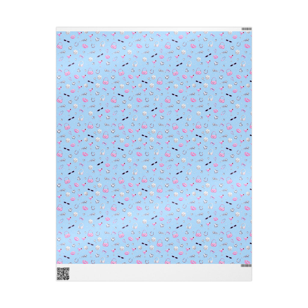 Wrapping Paper — Blue Ballet Slippers Pattern (Dance Gift Wrap)