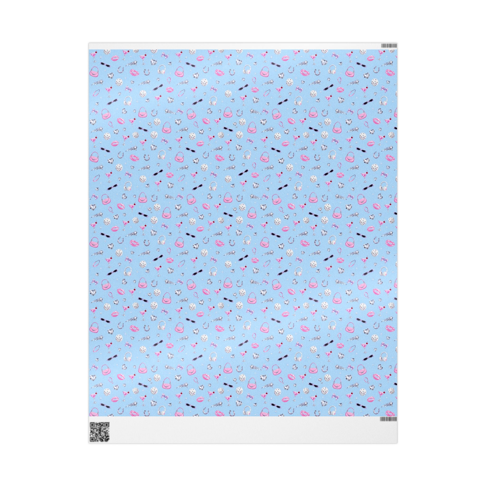 Wrapping Paper — Blue Ballet Slippers Pattern (Dance Gift Wrap)