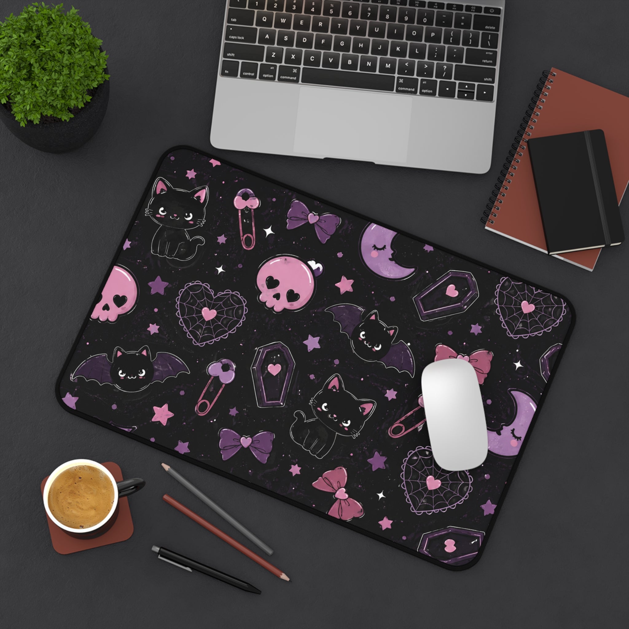 Goth Kitty Desk Mat