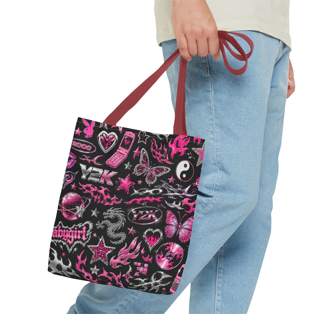 Y2K Babe Tote Bag Black