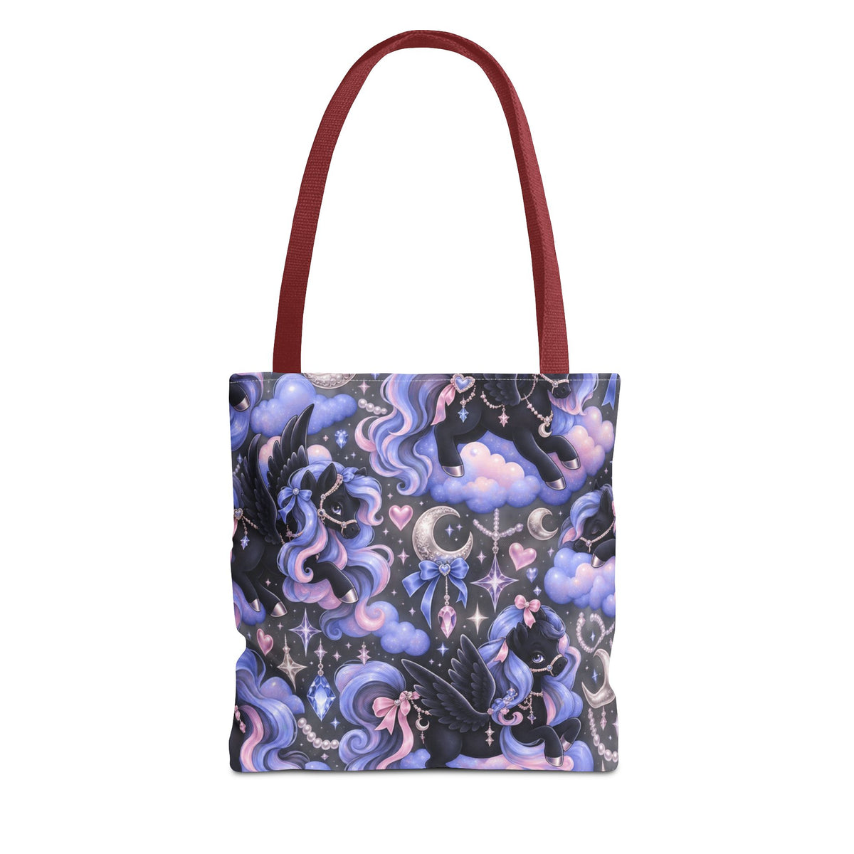 Cute Purple Pastel Magical Pegasus Tote Bag