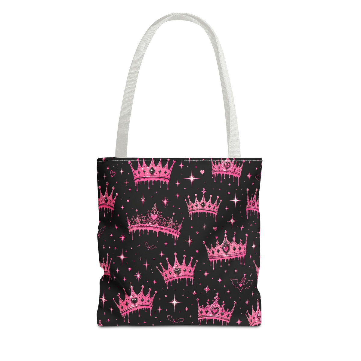Y2K Queen Pink Crown Pattern Tote Bag