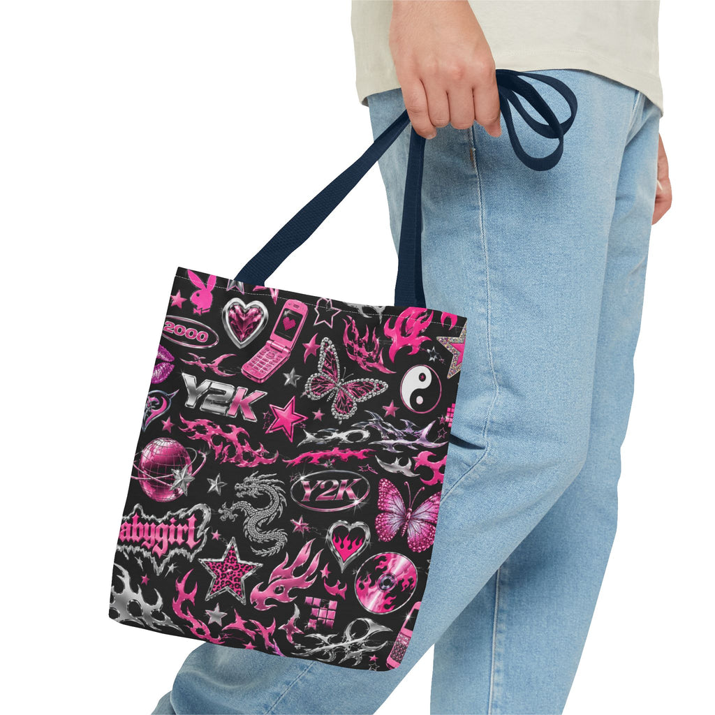 Y2K Babe Tote Bag Black