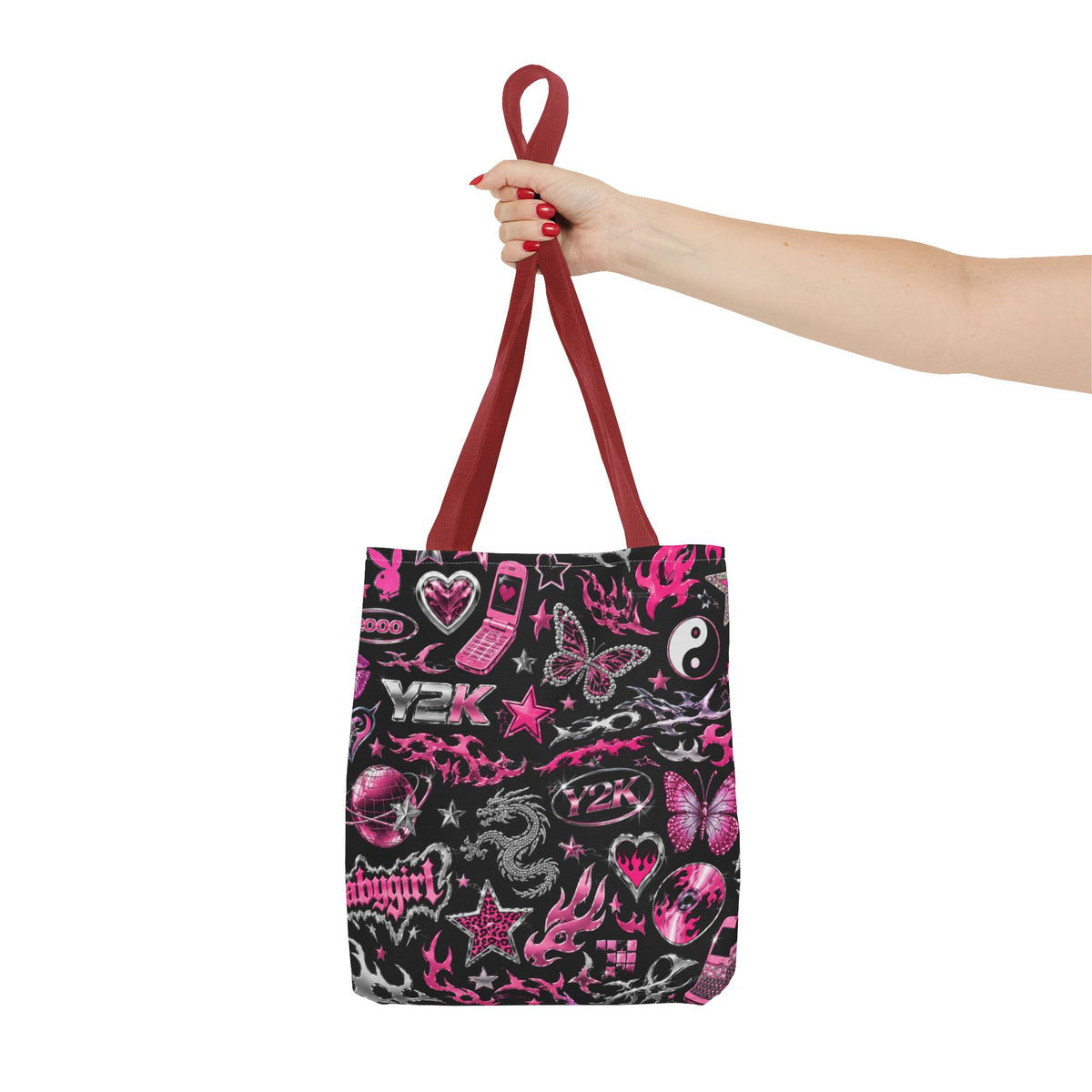 Y2K Babe Tote Bag Black