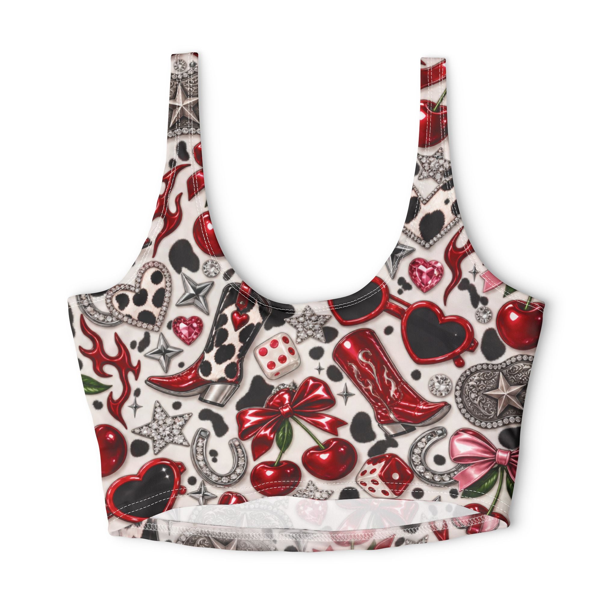 Polyester Sports Bra (AOP)