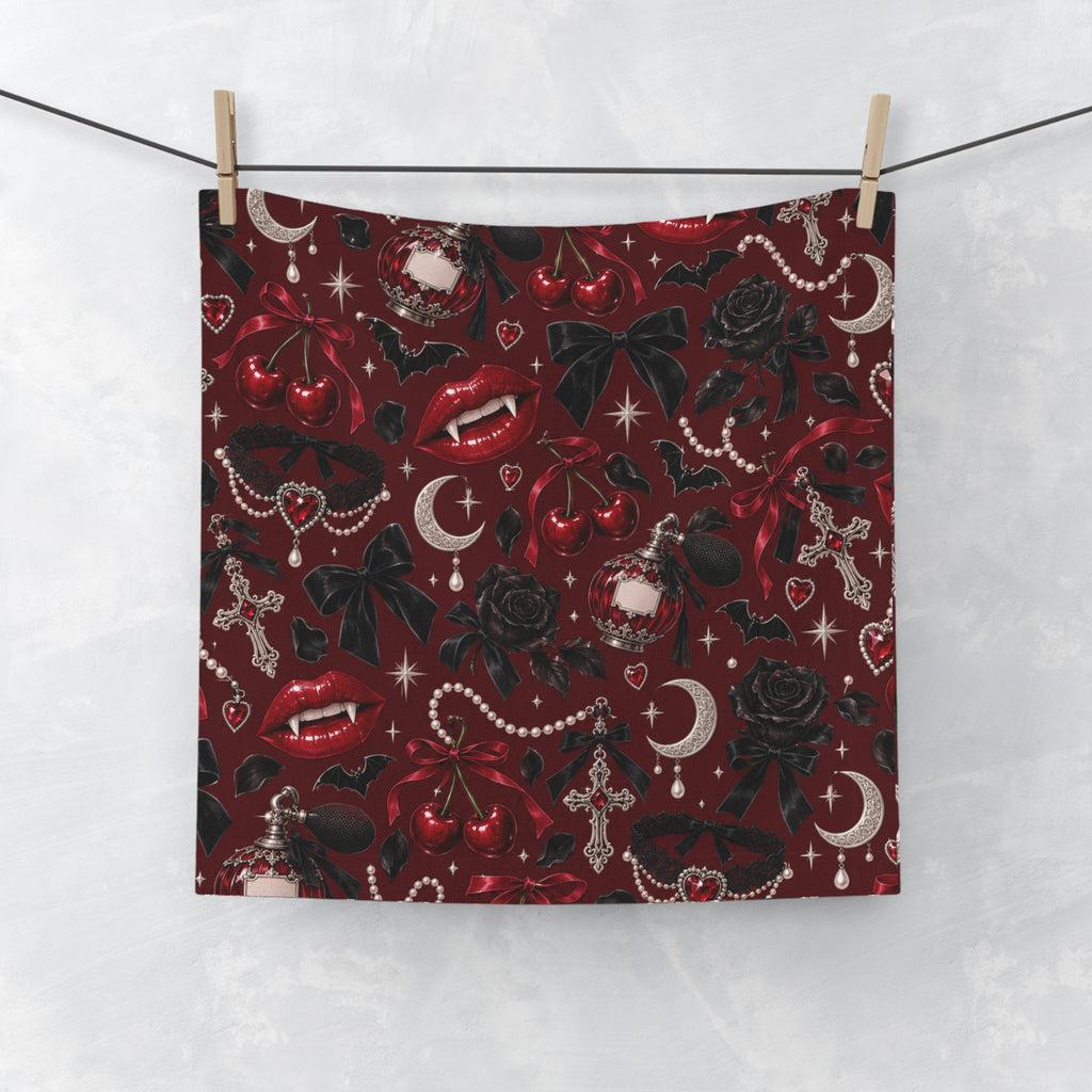 Vamped Face Towel Crimson